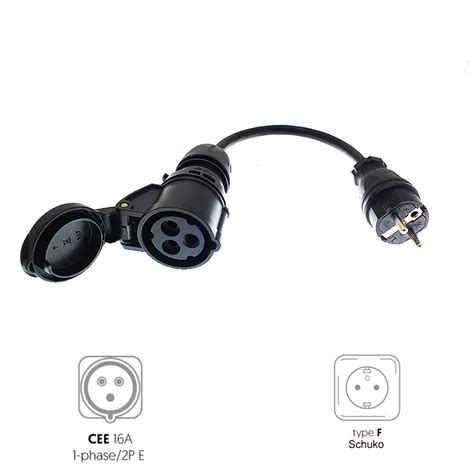 Cee 3p 16a Female To Schuko Male Adapter Electric Star