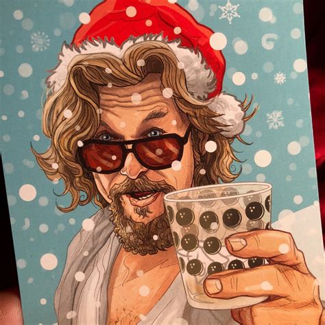 The Dude Christmas Card Etsy Uk