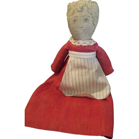 Vintage Cloth Doll With Printed Face Nostalgic Images Ruby Lane