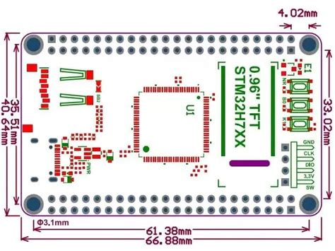 Kit Phát Triển Stm32h7xx Core Board Stm32h750vbt6 Lcd Tft Camera W