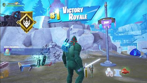 Earn A Victory Royale With Eliminations Fortnite Mythic Lama Youtube