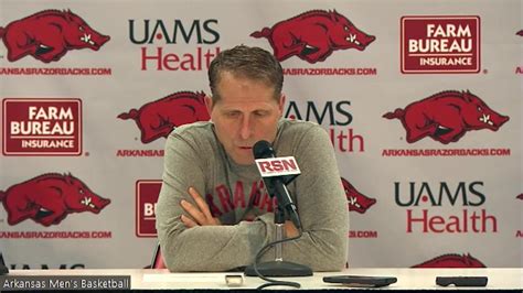 Watch Arkansas Basketball Coach Eric Musselman Recaps Loss To Alabama