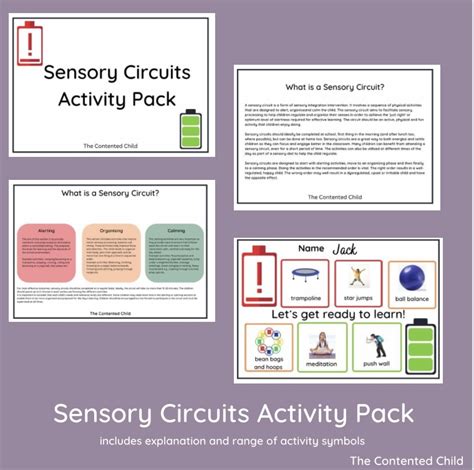 Sensory Circuits Activity Pack The Contented Child