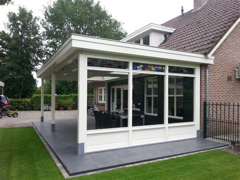 Veranda Modern Met Dichte Zijwand En Glazen Deuren 38 Boekel Veranda