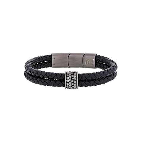 Bracelet Homme Cuir Tress Rangs