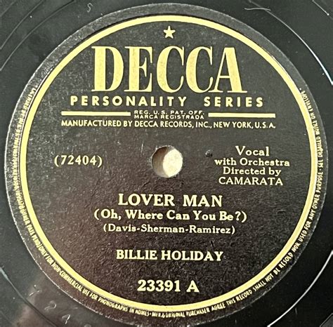 Yahooオークション Billie Holiday Decca Lover Man That Ole Devi