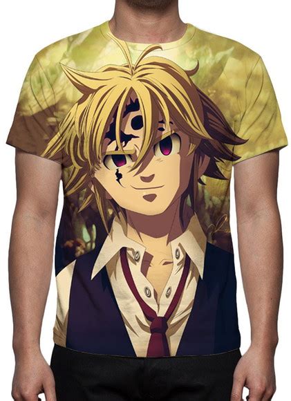 Camiseta Nanatsu No Taizai Meliodas Estampa Total Produtos Elo7