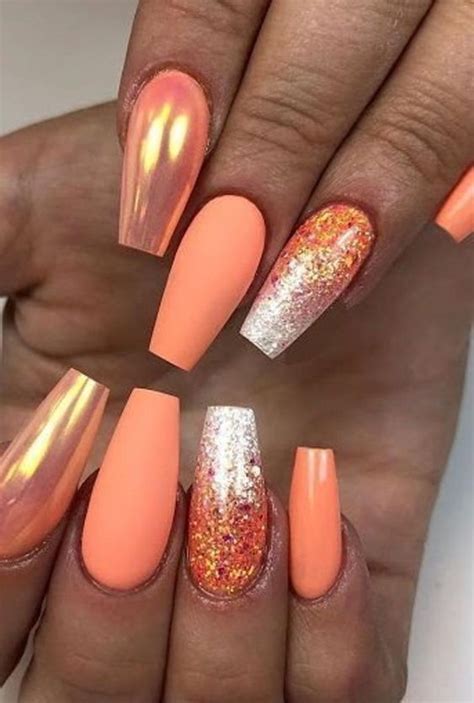 40 Orange Nails And Orange Nail Designs