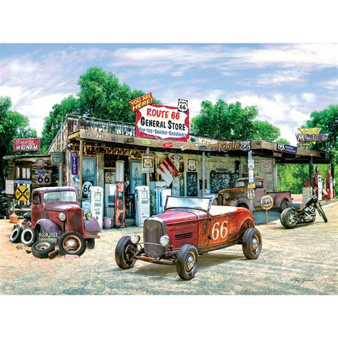 Route General Store Large Piece Jigsaw Puzzle Spilsbury