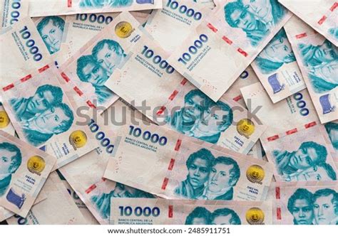 10000 Peso Notes Background Argentina Currency Stock Photo 2485911751