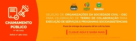 Sebes abre chamamento público o objetivo de selecionar Organizações