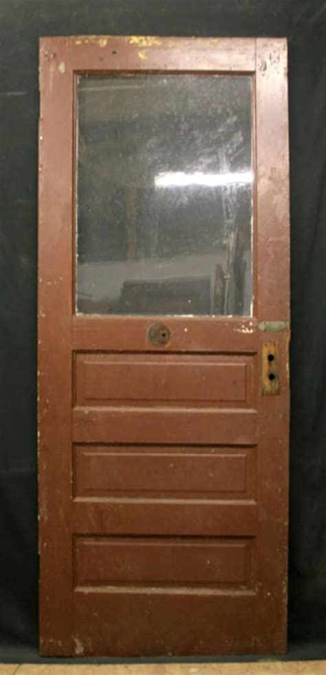 Items Similar To 32x79 Antique Pine Wood Exterior Entry Door Glass