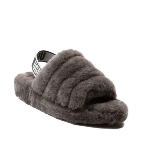 Womens Ugg® Fluff Yeah Slide Sandal Gray Journeys