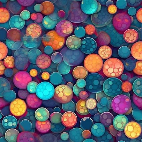 Premium Ai Image A Close Up Of A Bunch Of Colorful Circles On A Surface Generative Ai