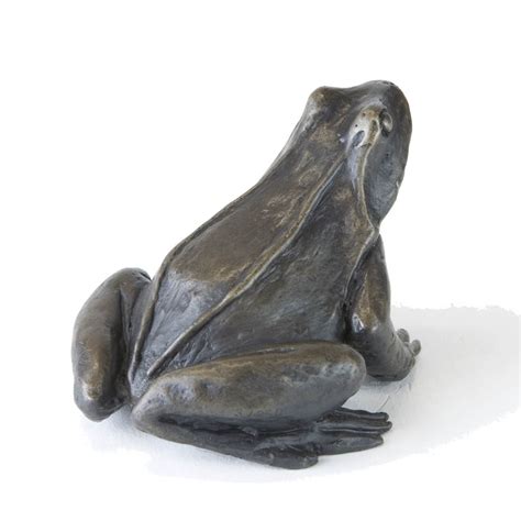 Bronze Frog Sculpture Sitting Frog By Jonathan Sanders Life Size