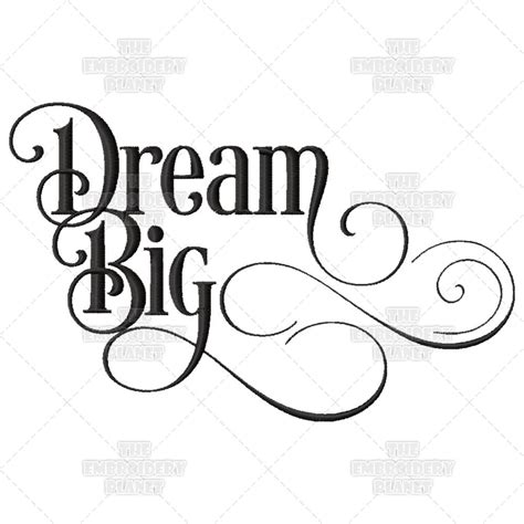 Dream Big Calligraphy Inspiration Script Go For It Quote Do It