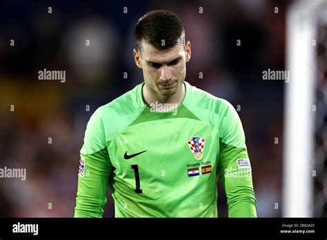 Rotterdam Croatia Goalkeeper Dominik Livakovic Disappointed During