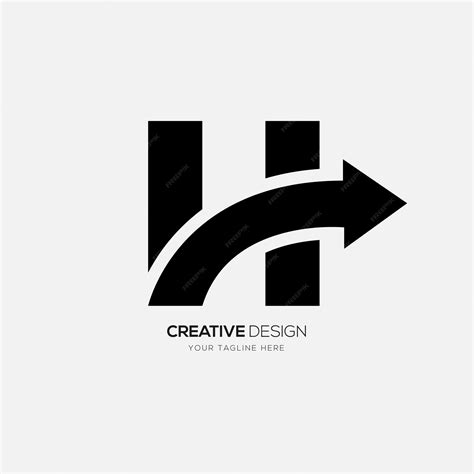 Premium Vector Letter H Arrow Shape Creative Logo