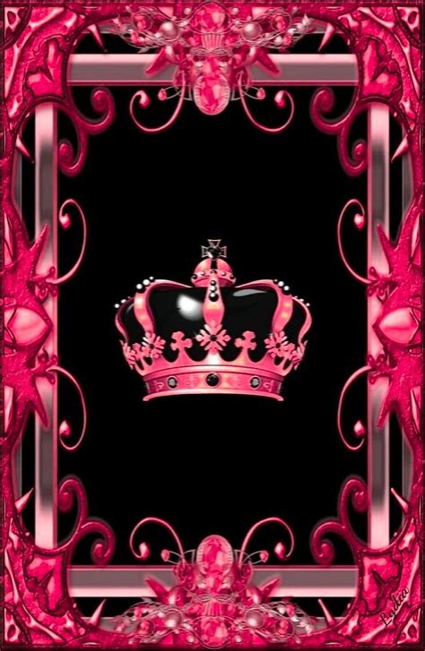 A Pink Frame With A Crown On It