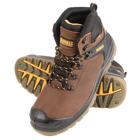 Dewalt Newark Waterproof Safety Boots Dark Brown Size 8 Toolstation