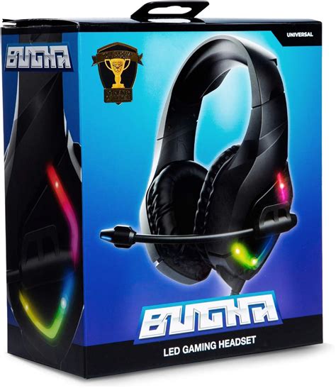 Five Below Bugha Exclusive Led Gaming Headset Wboom Mic 35mm Aux In Pc Connector Black