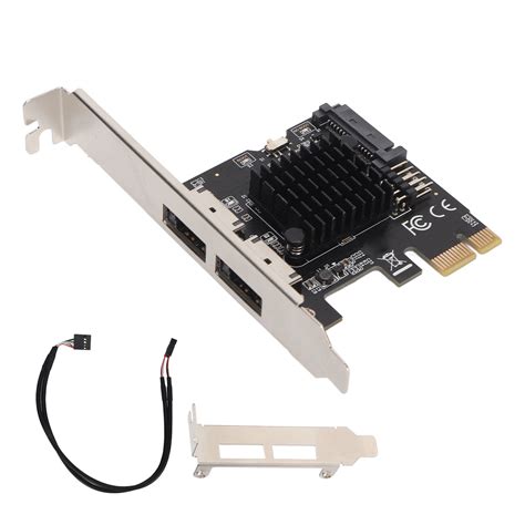 PCIE To Power ESATA Expansion Card 2 Port 6 0Gbps Support Hot Swap Plug