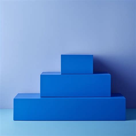 Premium Photo Empty D Podium With Sky Blue Background Perfect For