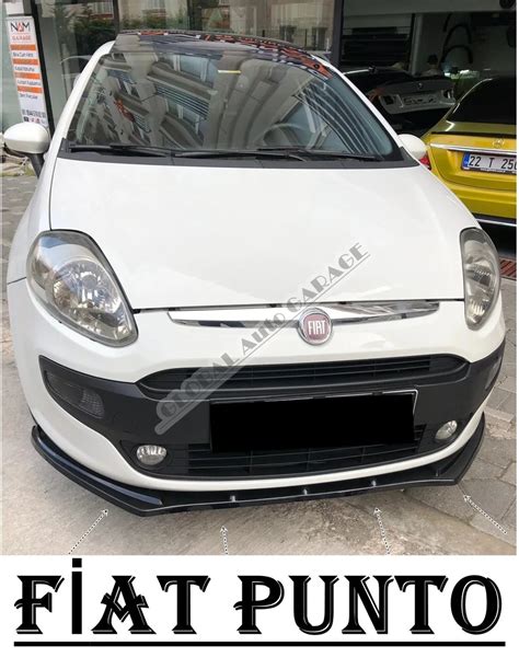 For Fiat Punto Front Bumper Attachment Lip 2003 2020 Piano Glossy Black