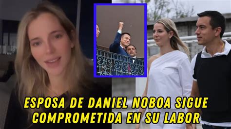 Lavinia Valbonesi esposa de Daniel Noboa informa que continúa activa