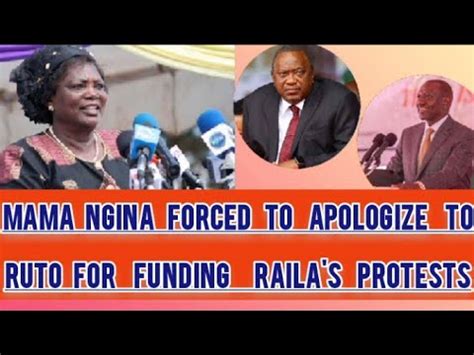 Emotional Mama Ngina Forced To Apologize To Ruto On Behalf Uhuru For