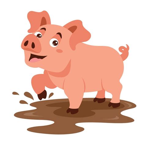 Ilustraci N De Dibujos Animados De Un Cerdo Vector En Vecteezy