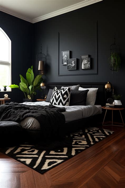 Classic Black And White Bedroom Ideas In 2024 Black Bedroom Decor Black Walls Bedroom Home