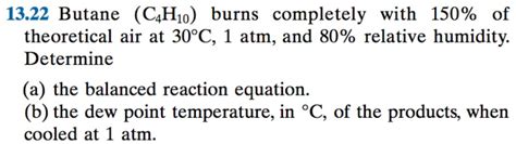 Solved Butane C H Burns Completely With Of Chegg