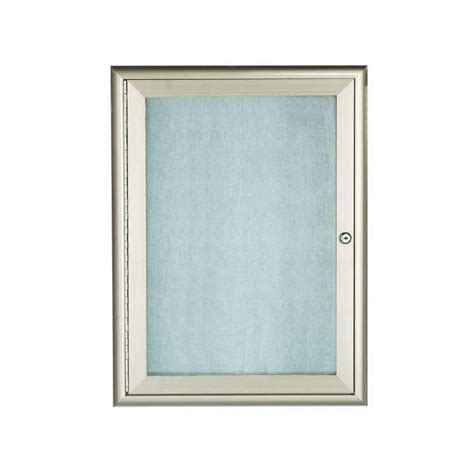 Indoor/Outdoor Waterfall Series Bulletin Board Clear Satin Anodized 24 x 18