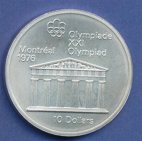 Kanada Dollar Olympia Silberm Nze Montreal Zeustempel G