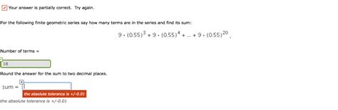 Solved For the following finite geometric series say how | Chegg.com