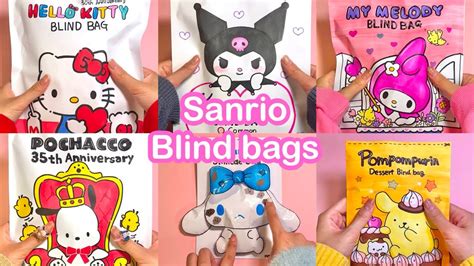 Paper Diy Sanrio Blind Bags Opening Asmr Youtube