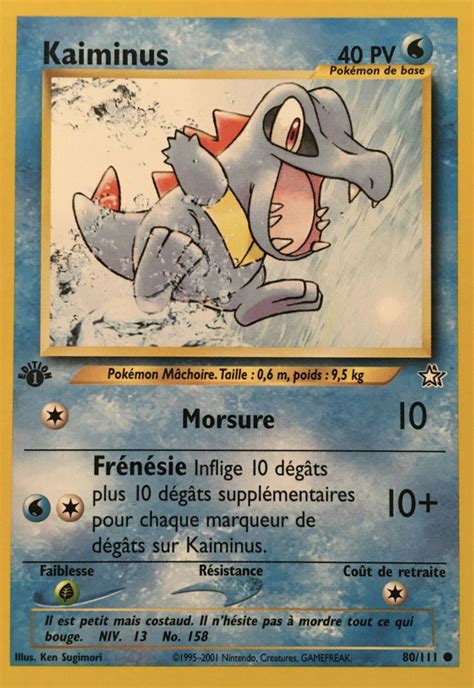 Kaiminus édition 1 carte Pokémon 80 111 Neo Genesis