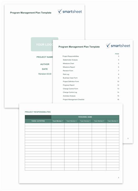 Program Management Plan Template Hamiltonplastering