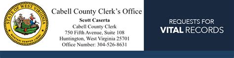 Cabell County Clerk's Office Online Vital Records Request