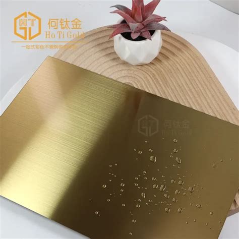 Hairline K Gold Shiny Afp Stainless Steel Sheet Hotigold