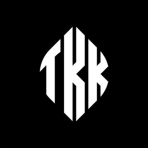 Premium Vector Tkk Circle Letter Logo Design With Circle And Ellipse