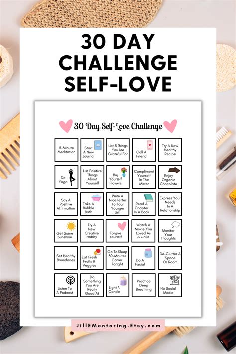 30 Day Self-love Challenge Printable PDF, Self Love Challenge 30 Day ...