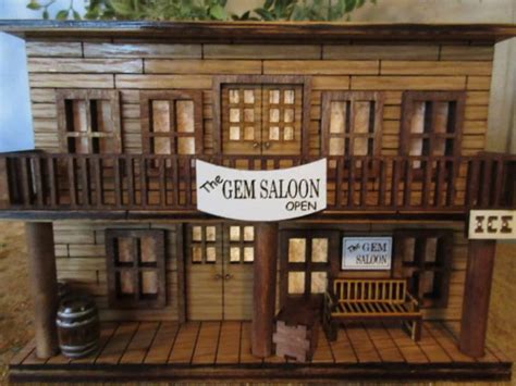 O Scale The Gem Saloon Deadwood Old West Miniature Rustic Etsy