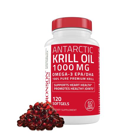 Bronson Antarctic Krill Oil Mg W Omega S Epa Dha And Astaxanthin