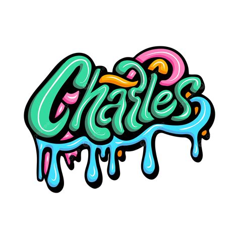 Tipografia De Graffiti De Charles Vetor Png Carlos Grafite