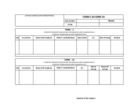 Epf Form 5 And 10 Pdf Pdf