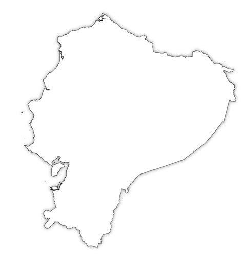 Ecuador Outline Map, Ecuador Blank Map