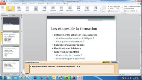 Examens MOS Powerpoint 2010 Question 5 YouTube