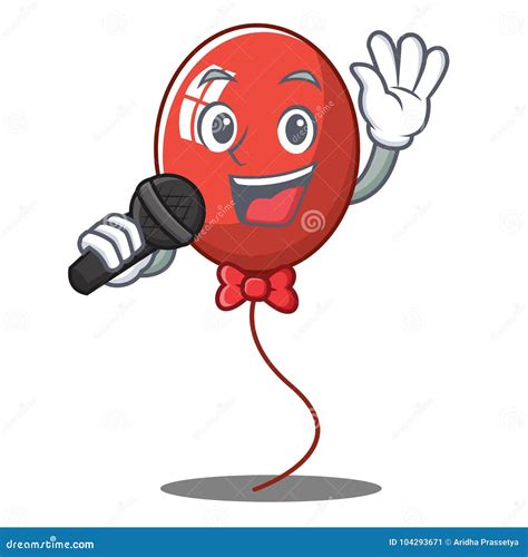 Singing Balloon Character Cartoon Style Stock Vector Illustration Of